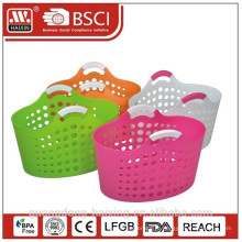 Cesta de lavanderia plástica com cesta alça/lavandaria